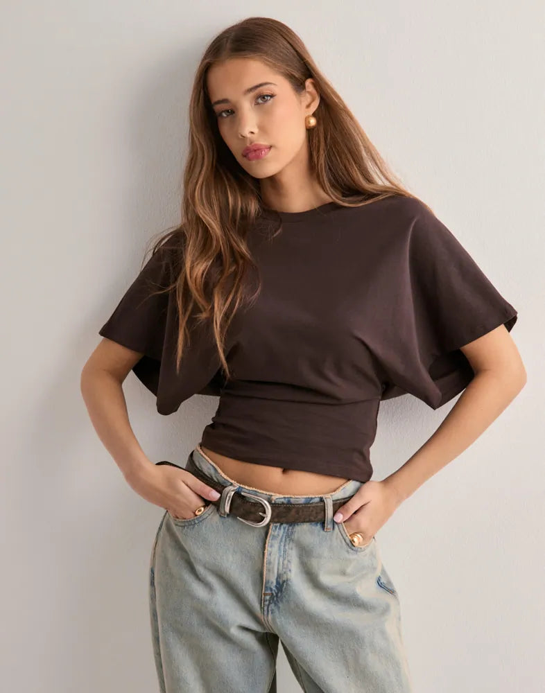 Cloudform™ Wide Sleeve Tee – Comfortable, Stylish Women's Top | Trendy Loose Fit Shirt for Everyday Wear