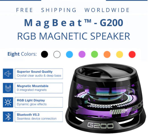 RGB Waterproof Magnetic Speaker - Trend Junction