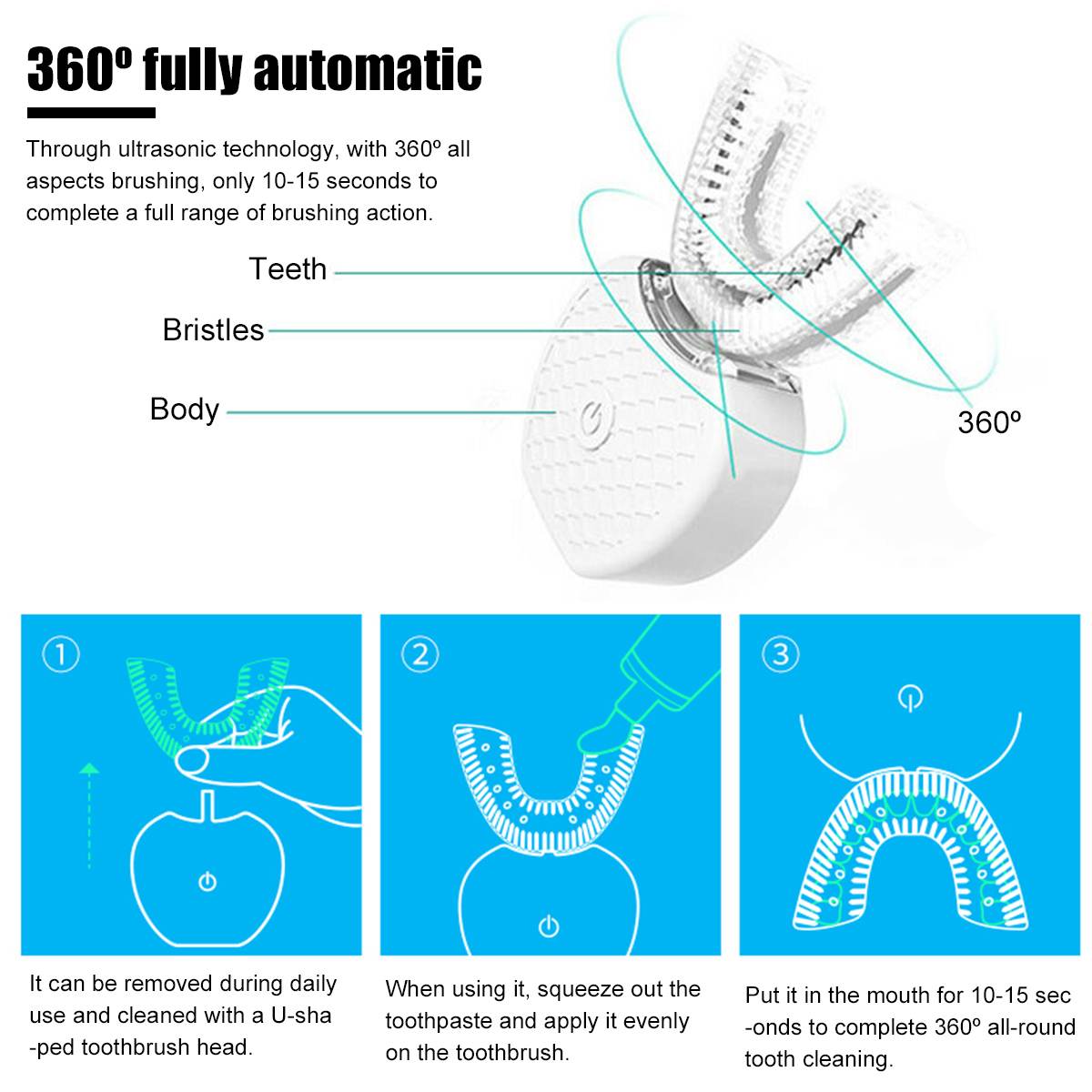 SoniGlow™ Electric Toothbrush – Advanced Sonic Technology for Deep Clean, Whitening, and Gum Care