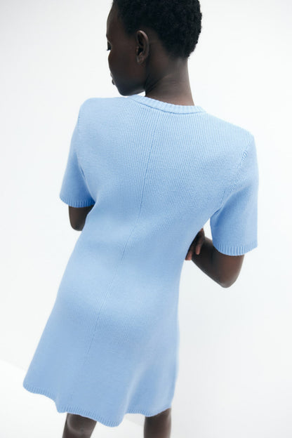 Knit button-front dress - Trend Junction 