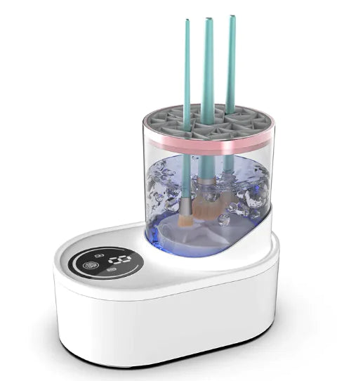 Electric Makeup Brush Cleaner and Dryer – Deep Clean Cosmetic Brushes in Seconds – Automatic Spin Cleaner for All Brush Sizes