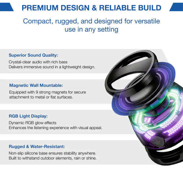 RGB Waterproof Magnetic Speaker - Trend Junction 
