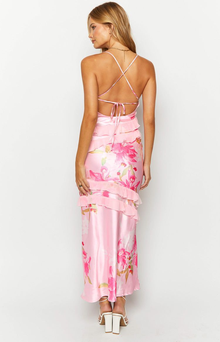 Floral Print Ruffle Maxi Dress for Women - Boho Chic Summer Dress, Elegant Long Dress for Casual & Formal Occasions