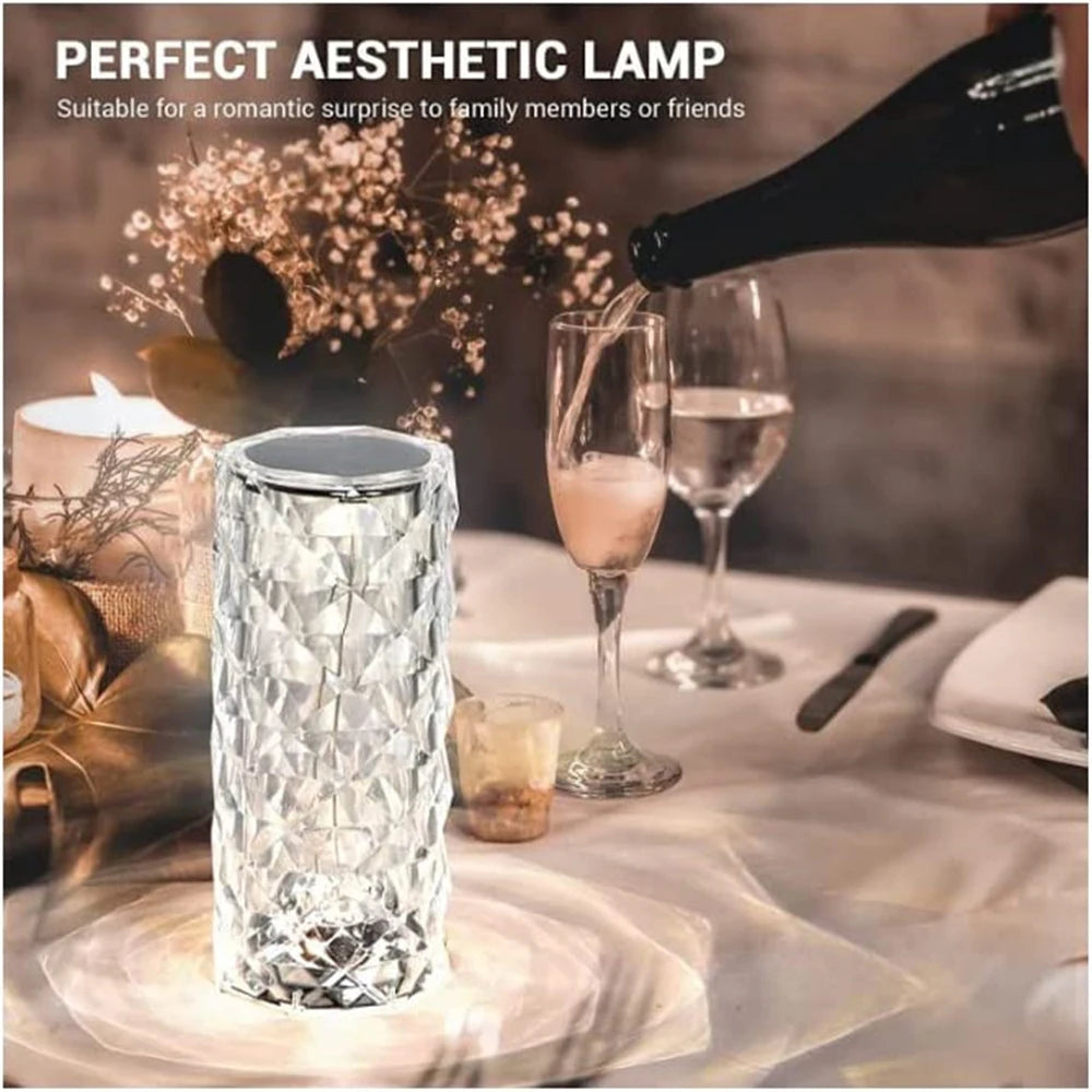 Touching Control Rose Crystal Lamp - Trend Junction 