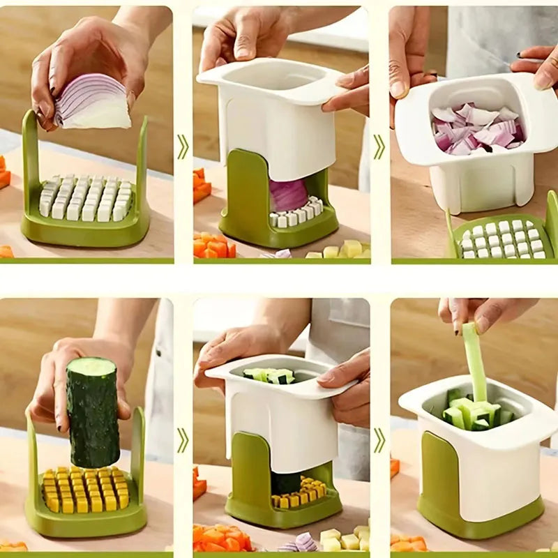 2-in-1 Vegetable Chopper Dicing & Slitting - Trend Junction 