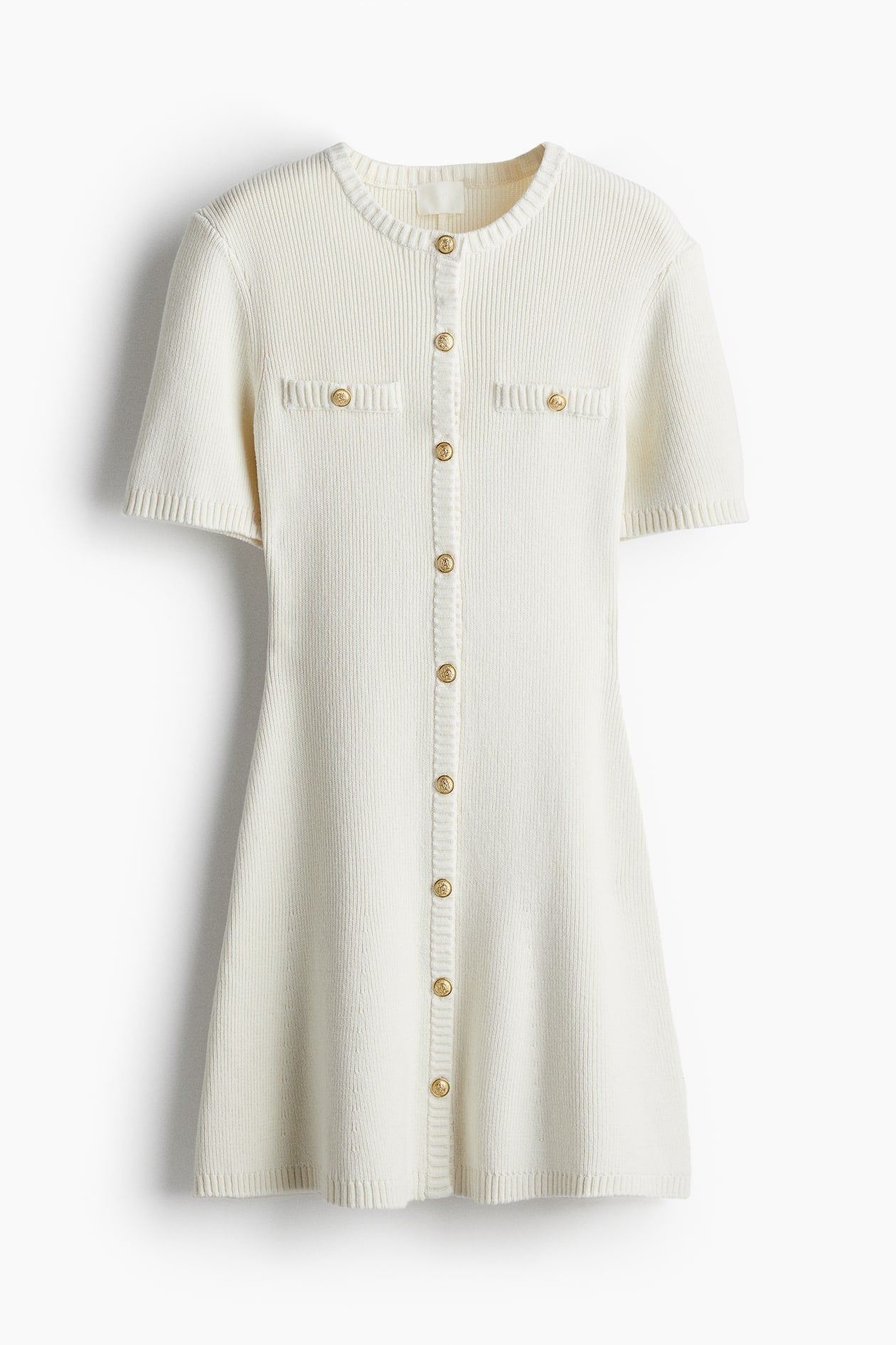 Knit button-front dress - Trend Junction 