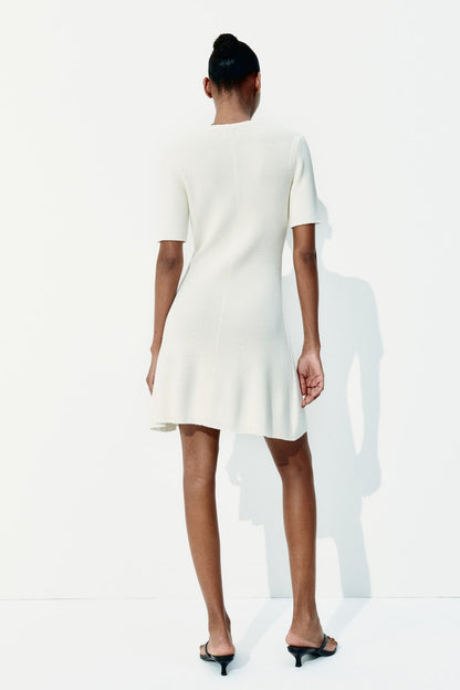 Knit button-front dress - Trend Junction 