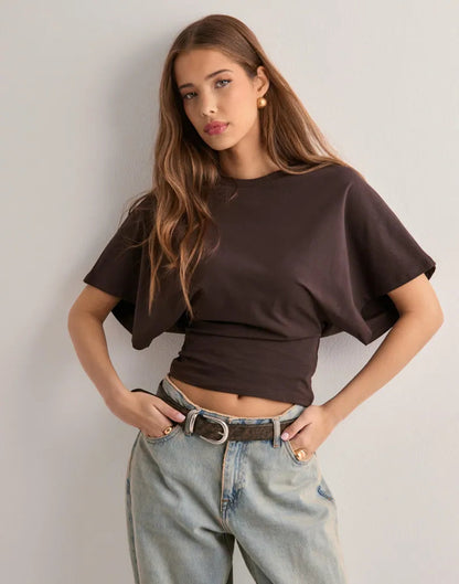 Cloudform™ Wide Sleeve Tee – Comfortable, Stylish Women's Top | Trendy Loose Fit Shirt for Everyday Wear