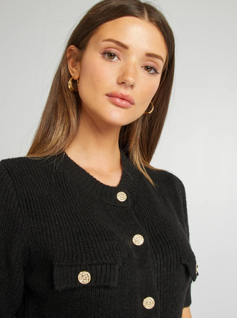 Knit button-front dress - Trend Junction 
