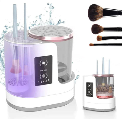 Electric Makeup Brush Cleaner and Dryer – Deep Clean Cosmetic Brushes in Seconds – Automatic Spin Cleaner for All Brush Sizes